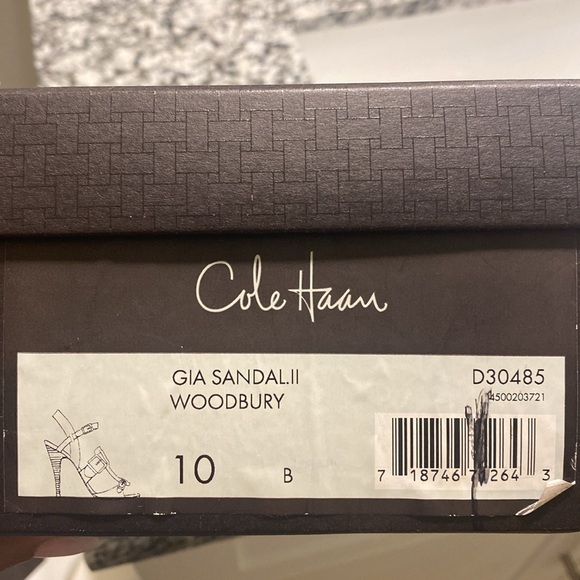 NWT Cole Haan Gia Leather Woodbury Brown Sandals Sz 10M - Picture 8 of 8